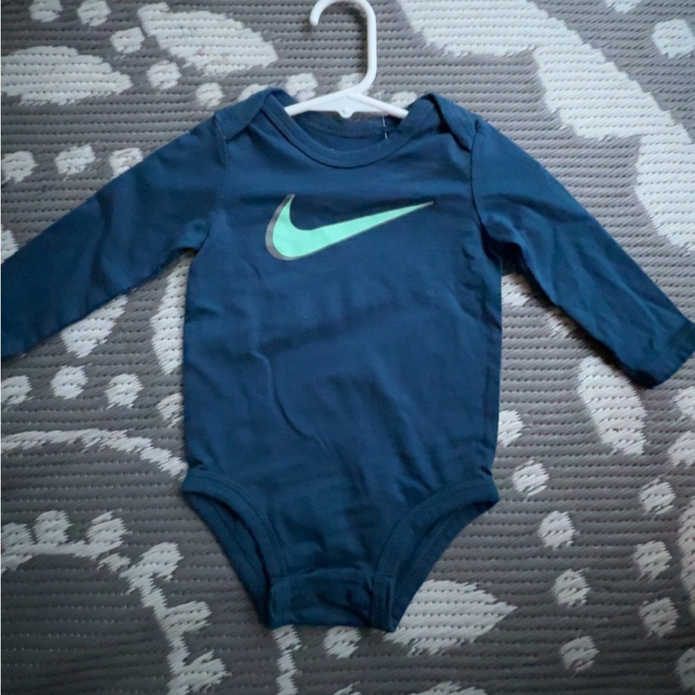 Nike Blue and Green Bodysuit Long Sleeve One Piece